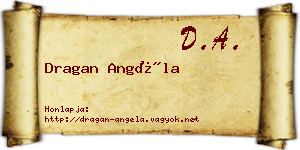 Dragan Angéla névjegykártya